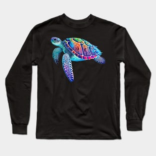 Fluo sea turtle Long Sleeve T-Shirt